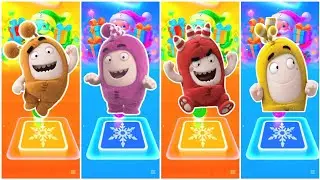 Oddbods Newt Vs Oddbods Bubbles VS Oddbods Slick Vs Oddbods Fuse - Tiles Hop Edm Rush🎶