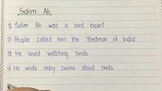 10 Lines on Salim Ali | The Birdman of India | A True Nature Enthusiast