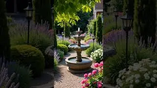 Cozy Garden Fountain | Vertical Ambient Nature Loop ☀️💧