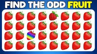 🍋🍑 Find the ODD One Out - Fruit Edition | Easy, Medium, Hard