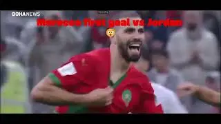 Morocco first goal against Jordan #football #Morocco #Jordan