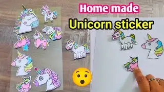 Homemade unicorn stickers /DIY stickers/craft tamil