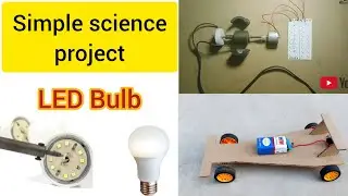 Simple Science Projects at Home|DC Motor DIY Car LED Bulbe