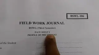 Face sheet of BSWL 106 (3rd semester) BSW,MSW, IGNOU, MSWC Cont. 9650261023