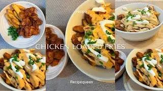 Chicken Loaded Fries | Crispy Fries with Cheesy Chicken | Easy Snack Recipe