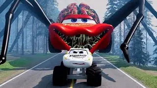 Live Epic Escape From Lightning McQueen Eater Monsters in BeamNG.Drive! Insane Crashes & Stunts