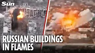 Ukrainian glide bombs BLITZ Russian occupied buildings in Kharkiv
