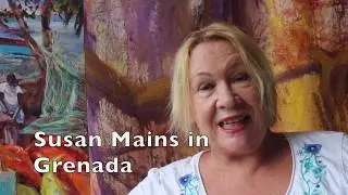 Susan Mains in Grenada with Gallery of Caribbean Art
