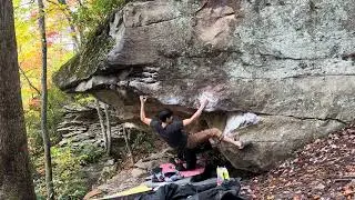 New River Gorge Bouldering - Meadow Top Boulders - Bro-ner V7