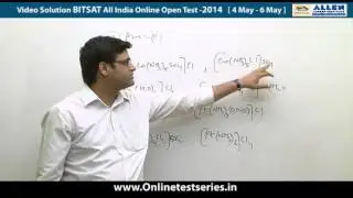 BITSAT 2014 All India Online Open Test Solutions Chemistry   68,69,70,71,72,73,74,75,76