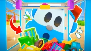 Leo the truck builds a toy machine, and the cars and trucks try to catch the toy.