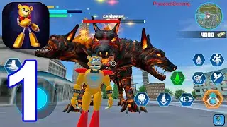 Bear Rope Hero - Gameplay Walkthrough Part 1 Boss Mode (Android,iOS)