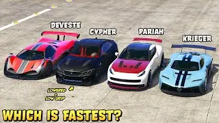 GTA 5 - CYPHER vs KRIEGER vs DEVESTE EIGHT vs PARIAH - Which is Fastest?