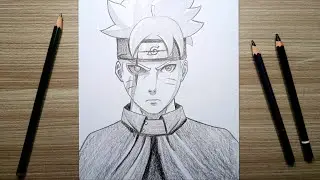 How to Draw Boruto Uzumaki with Jogan and Karma Eyes || Anime Drawing || Pencil Drawing