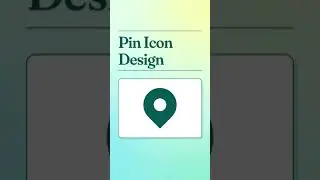 📍 Location pin icon design in Adobe Illustrator #Shorts
