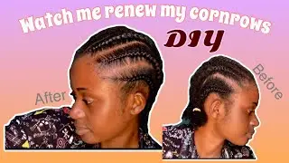 Braid Like A Pro😎| Renewing Cornrow Braids(Bakala)| Watch Me Cornrow My Hair | Fabulously Nappy