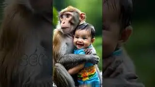 Monkey and baby love #monkey #baby #animals #love