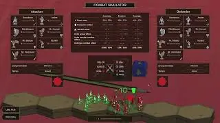 Preview of the combat simulator for the turn-based strategy game Tabletop Fantasy War