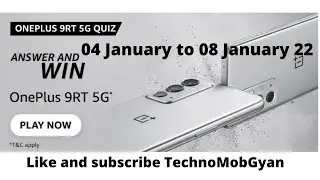 Amazon OnePlus 9RT 5G Quiz Answers Win Smartphone