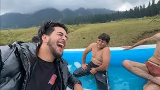 Ice bath challenge in a jungle😂 |-30🥶