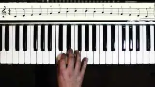 Klavier spielen lernen - C-Dur Tonleiter- rechte Hand - Finger unter-  und &uuml;bersetzen