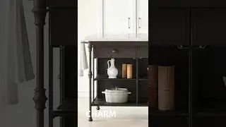 French White Marble Kitchen Island
