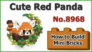 How to Build Mini Blocks Cute Moon - Red Panda No.8968 Review Instructions Specifications