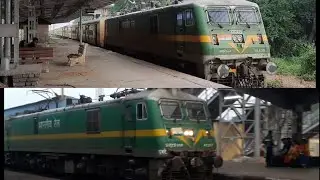 Ultimate🔥🔥3in1 goods locomotive WAG9 hauling express trains arrival