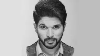Drawing Allu Arjun, Realistic Pencil Drawing Time-lapse