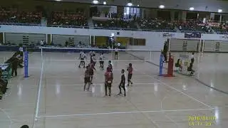 Yonabaru vs Kanegusuku　2018年10月7日　（2セット-2）第11回那覇地区島尻地区中学校バレーボール交流大会　男子