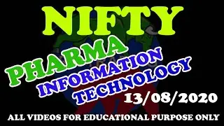 NIFTY PHARMA & NIFTY IT STOCKS ANALYSIS TRADE DATE 13TH AUG 2020