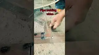 pipe T joint welding 💥 position #shortvideos #welding #viral #trending, A jugaad 05