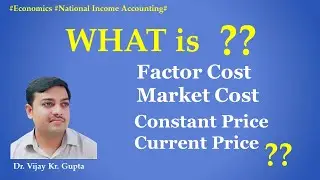 What is Factor cost, Market Price, Constant Price, Current Price?