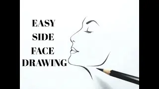 How to draw a girl face easy( side view sketch)Drawing girl face step by step for beginners tutorial