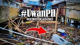 #UwanPH  Storm Surge Rampage: Catbalogan Homes Destroyed, One Life Lost