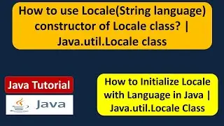 How to use Locale(String language) constructor of Locale class? | Java.util.Locale class