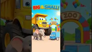 🚚 Big & Small Trucks Help Zoo Animals! 🐘🦒 Kids Song #kidsshorts  #animalsongsforkids #trucksforkids