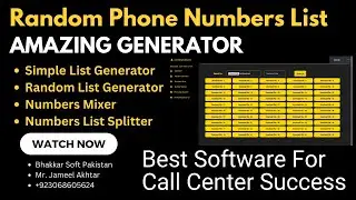 Random Phone Number Generator, List splitter, Best Leads Generation Software. Call Center Success
