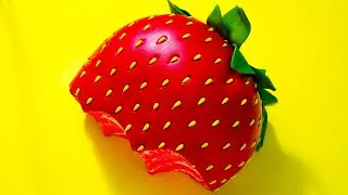 Giant Strawberry Made From Red Velvet CAKE, Buttercream, Fondant & MORE CAKE | How To Cake It