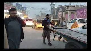 Fawara Chowk Night Walk Rawalpindi | Raja Bazar Pakistan | 4K Urban Ambience & Traffic