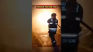 Teknik Perisai Air! Cara Damkar Padamkan Kebocoran Gas #kebocorangas #kebakaran #shorts