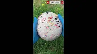 Beautiful Balloon-egg cracking moment