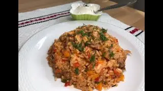 #150♥ PILAF CU LEGUME SI CARNE DE PORC ♥ UN SIMPLU SI GUSTOS PILAF SÂRBESC CU CARNE DE PORC ♥