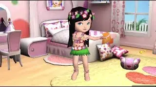 Ava the 3D Doll Kids Game - Play Bath Dress Up Feed Dance & Learn Colors Gameplay For Girls BBT