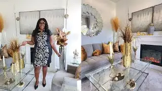 GOLD AND GREY FALL / AUTUMN LIVING ROOM TOUR #ICECOVE #portableairconditioner #smalllivingroom