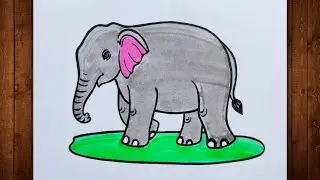 How To Draw A Elephant || Elephant Drawing || Elephant Drawing Colour