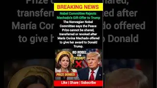 Nobel Prize Can&rsquo;t Be Given to Trump, Committee Says | Daily GK | #NobelPrize #DonaldTrump #Breaking