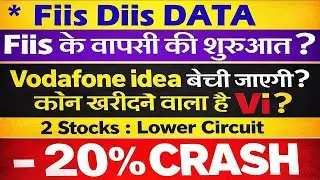 Who Will Buy Vodafone Idea? 🚨 Stock in Lower Circuit After 20% Fall. Latest FII DII Data.