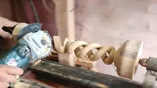 Woodturning-rope candle holder