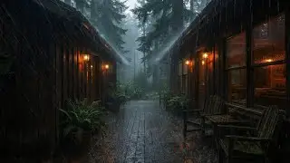 Heavy Rain and Thunderstorm Sounds: Fall Asleep Naturally Tonight